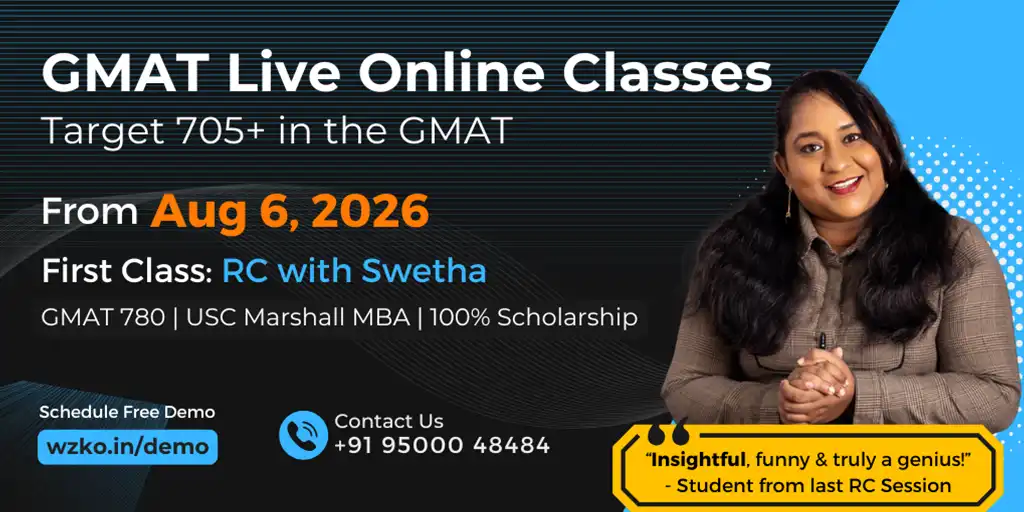 GMAT Live Online Classes Aug 6th batch