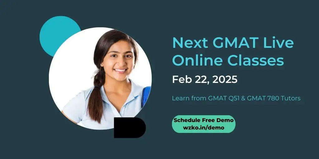 GMAT Live Online Classes Feb 22 2025 batch