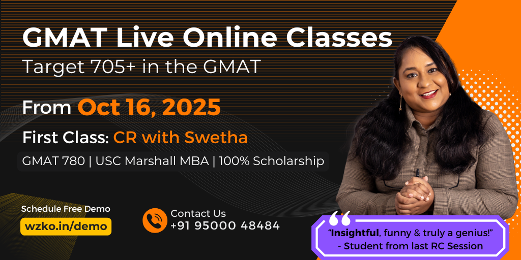 Oct 16 GMAT Live Online Class