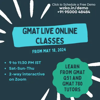 GMAT May 18th Live Online Class Announcement