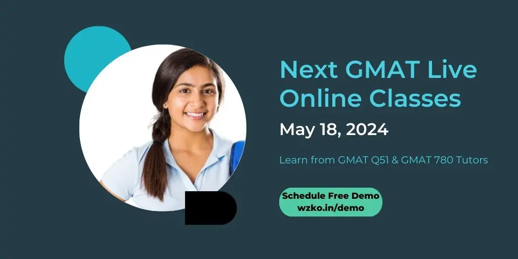 GMAT Live Online Classes May 18