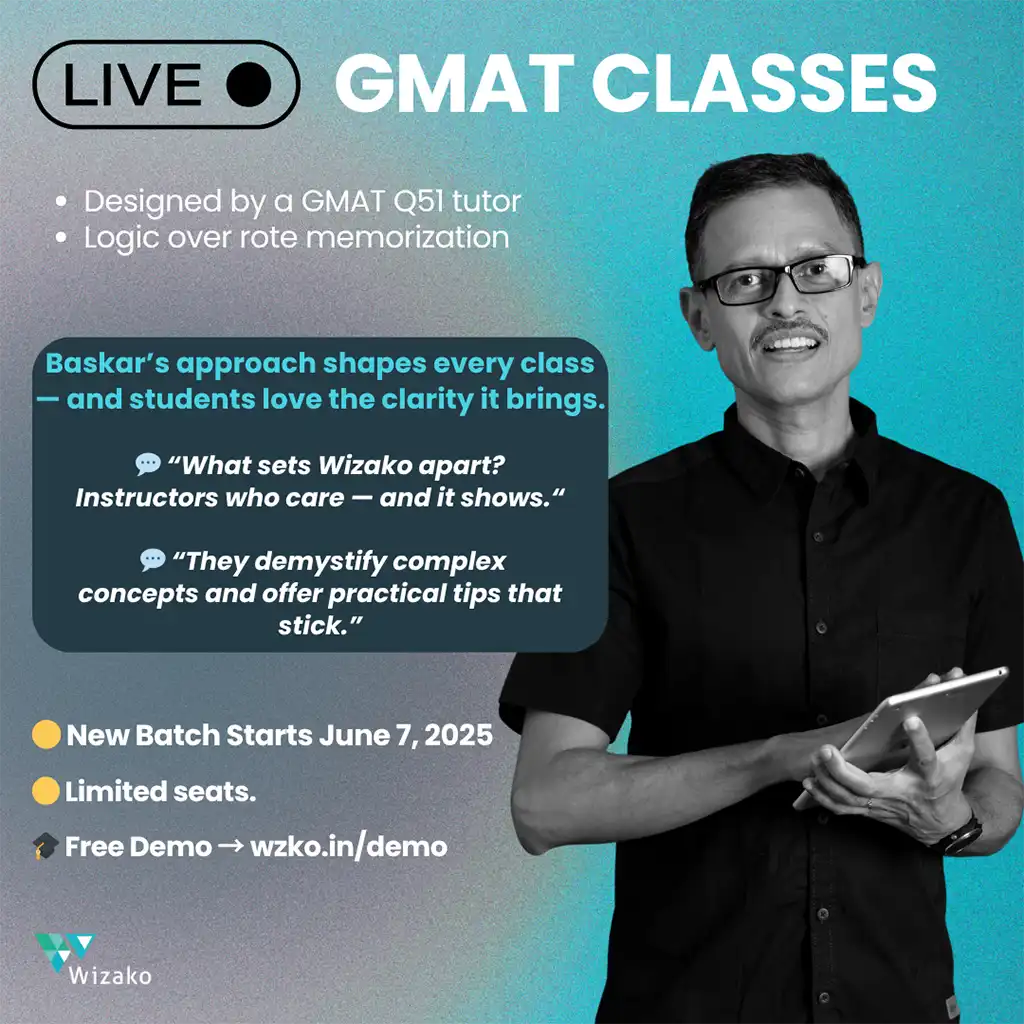 GMAT Live Online Classes Jun 7 2025 batch