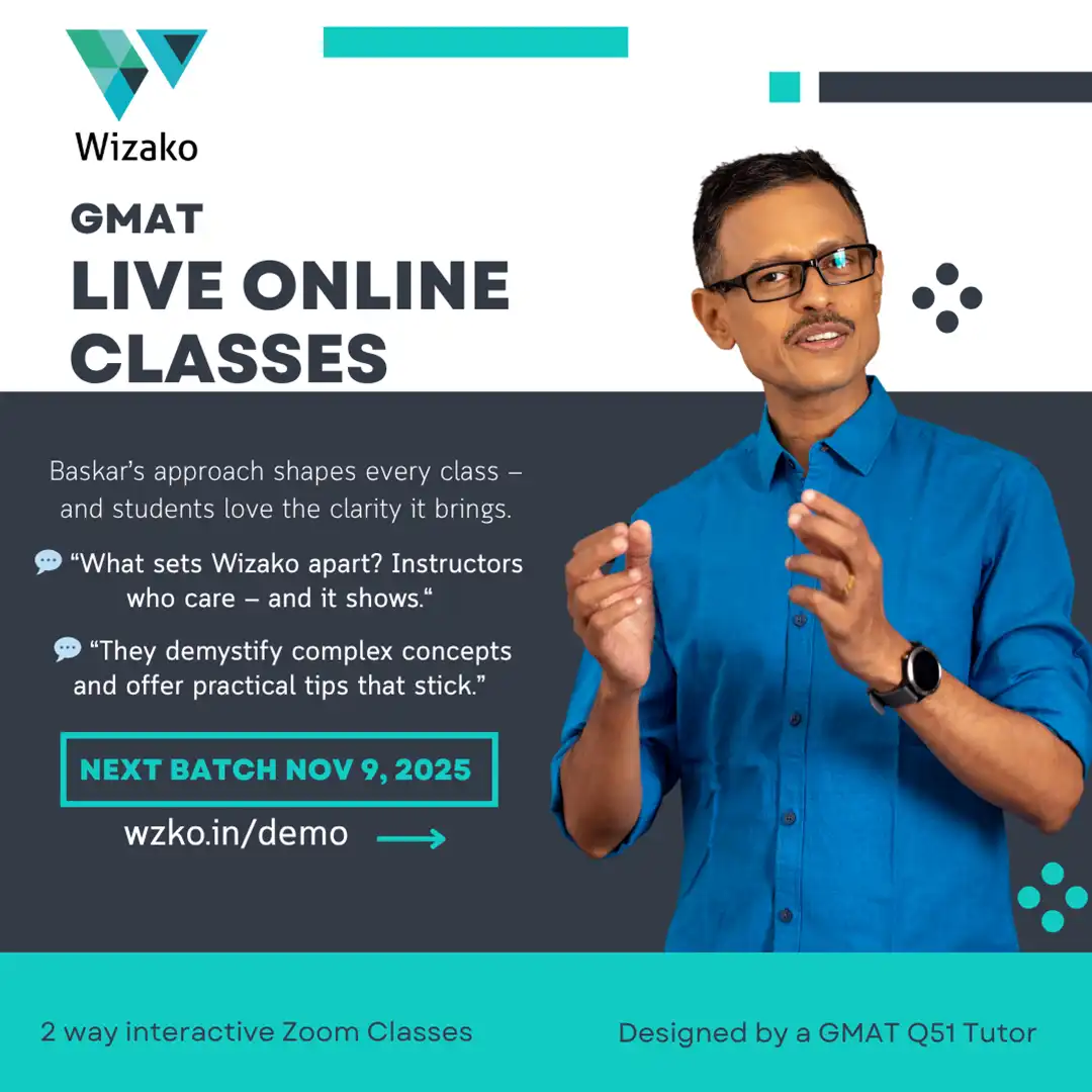 Nov 9 GMAT Live Online Class