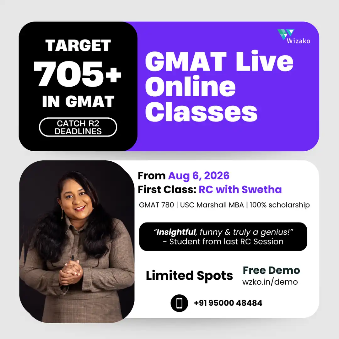 GMAT Live Online Classes Aug 6th batch